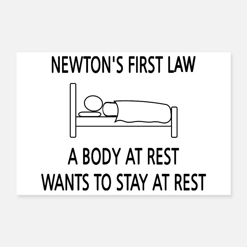 Newton's first law Poster 12" x 8" (30x20 cm)