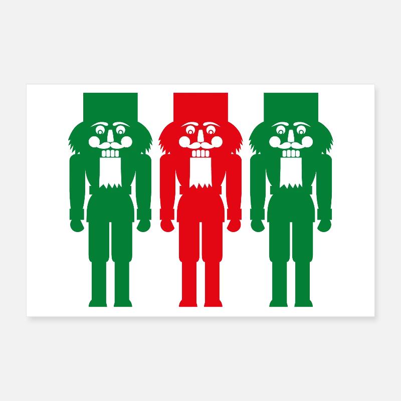 Nutcracker Color Three Christmas Traditional Poster 12" x 8" (30x20 cm)
