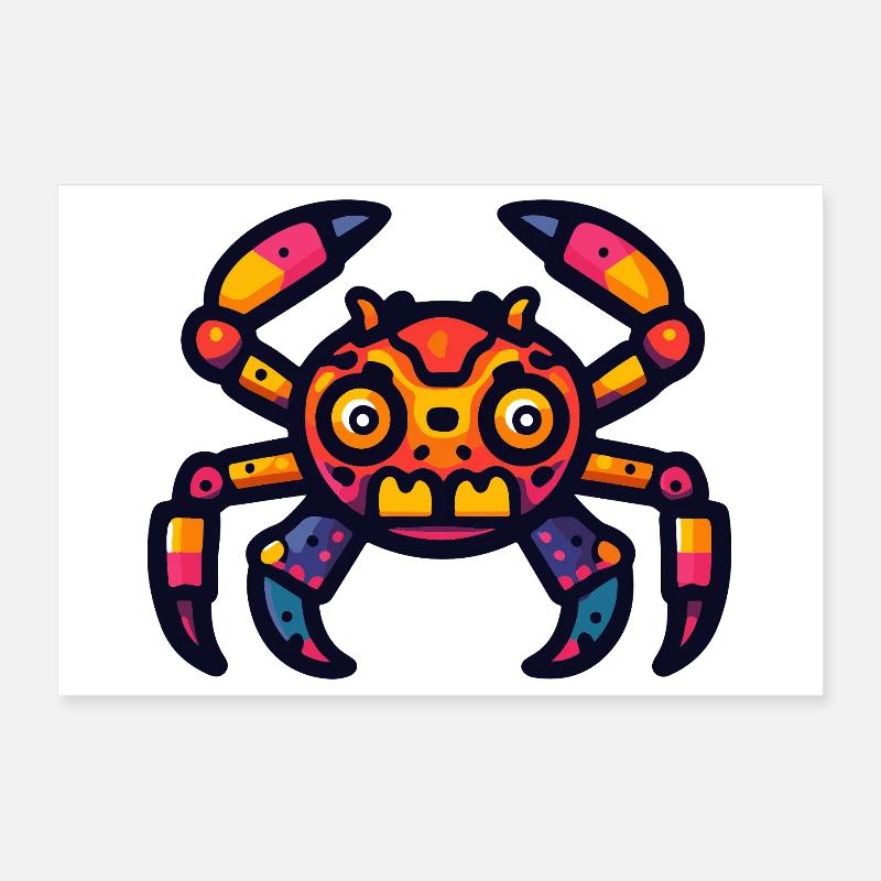 Crabe Crabe Halloween Zombie Poster 30 x 20 cm