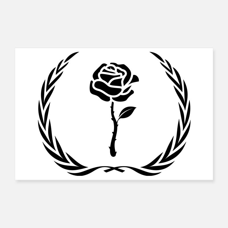 Rose Symbol Kranz Poster 30x20 cm