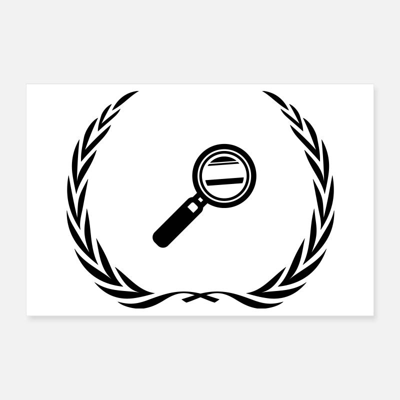 Lupe Symbol Kranz Poster 30x20 cm