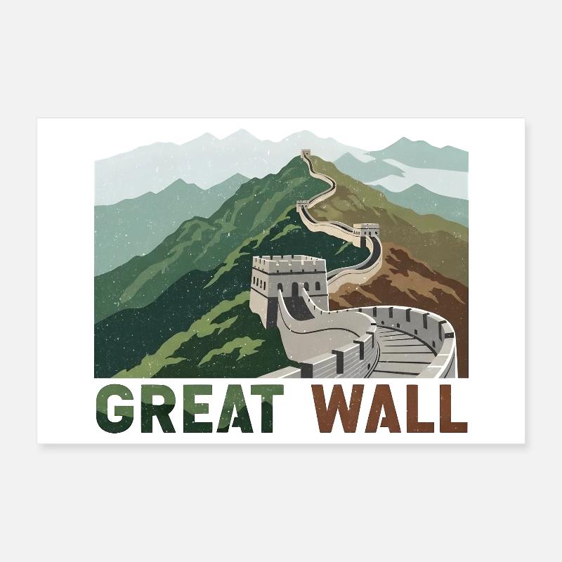 Große Mauer Chinesische Mauer Poster 30x20 cm