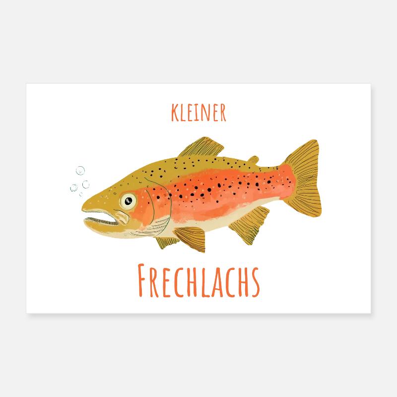 Kleiner Frechlachs Poster 30x20 cm