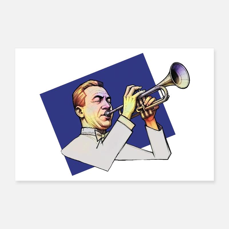 TRUMPETER #2 - sound & vision Poster 30 x 20 cm