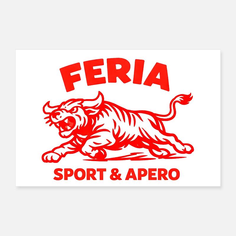 Feria Taureau logo Poster 30 x 20 cm