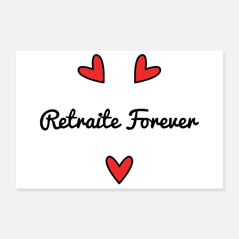 RETRAITE. VIVE LA RETRAITE. JOYEUSE RETRAITE Poster 30 x 20 cm