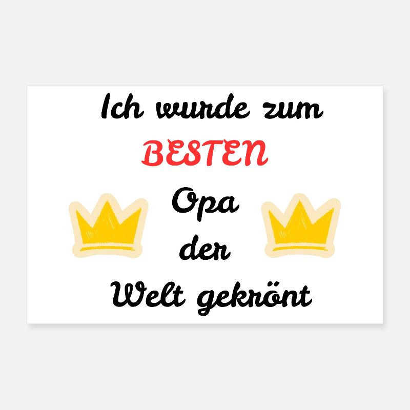 Bedste bedstefar Poster 30x20 cm