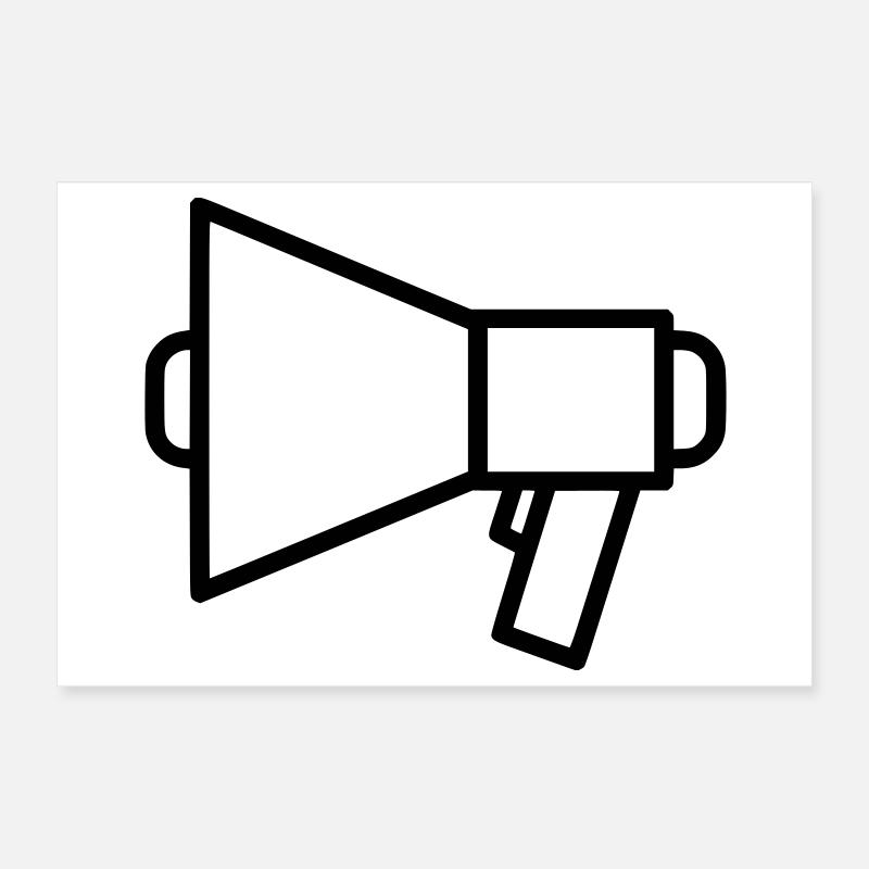 Megafon Lautsprecher Protest Poster 30x20 cm