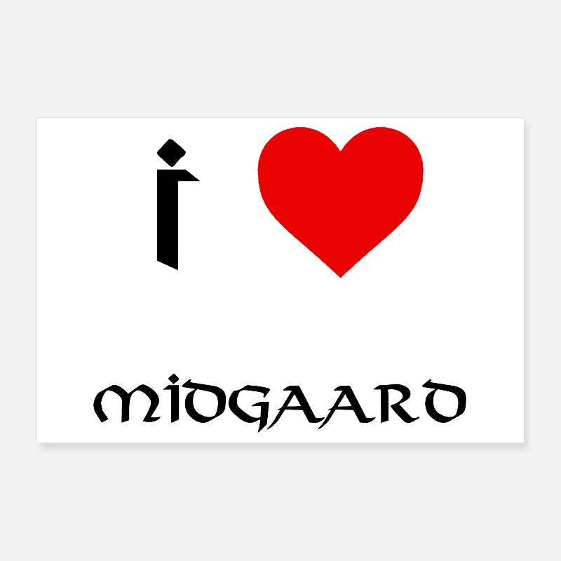 Ich liebe Midgaard Poster 30x20 cm