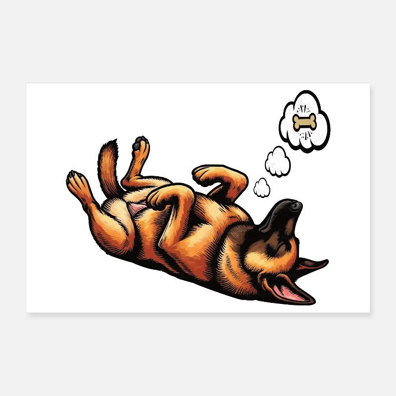 Malinois Belgian Shepherd Malinois Owner Poster 12" x 8" (30x20 cm)