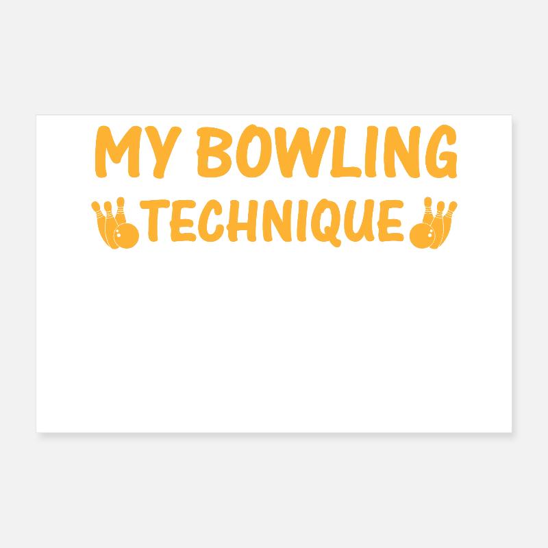 Mein Bowlingtechnik-Abschlag Poster 30x20 cm