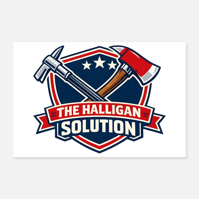 Halligan Solution Schild Grafik Poster 30x20 cm