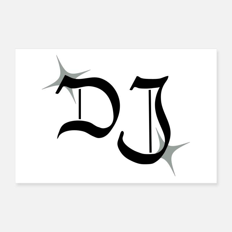 DJ monogramma Poster 30x20 cm