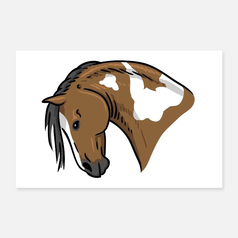 Portrait de cheval Poster 30 x 20 cm
