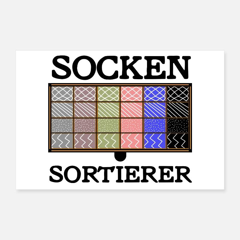 Sockensortierer Poster 30x20 cm