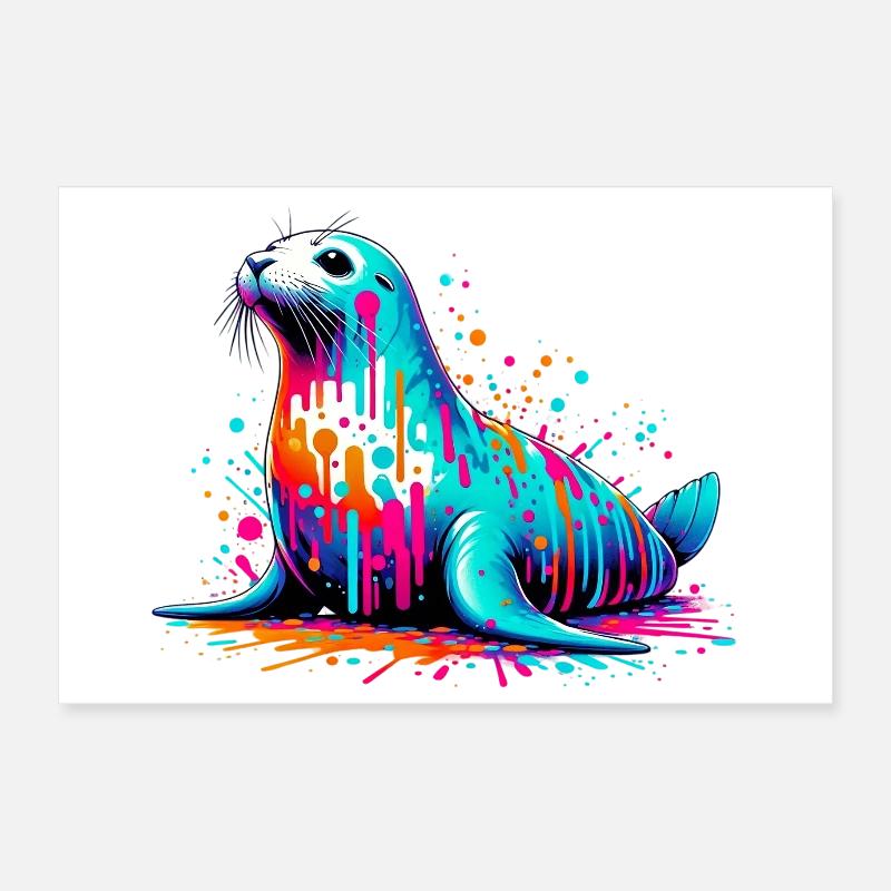 Seal Poster 12" x 8" (30x20 cm)
