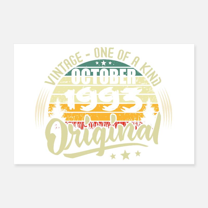 Oktober 1993 Geburtstagsgeschenk Poster 30x20 cm