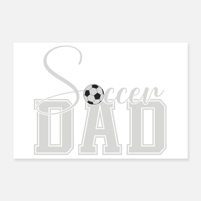 Fußball Papa Uni Block Text Poster 30x20 cm