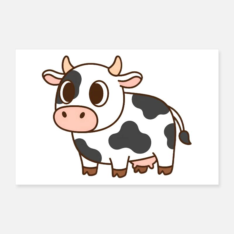 Cow Poster 12" x 8" (30x20 cm)
