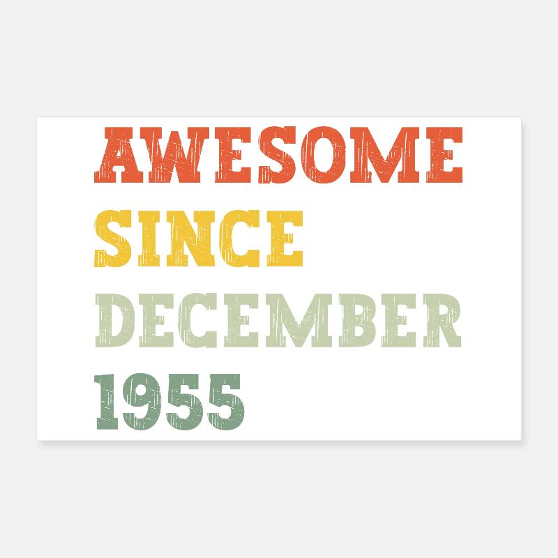 1955 Dezember Geburtstagsgeschenk Poster 30x20 cm