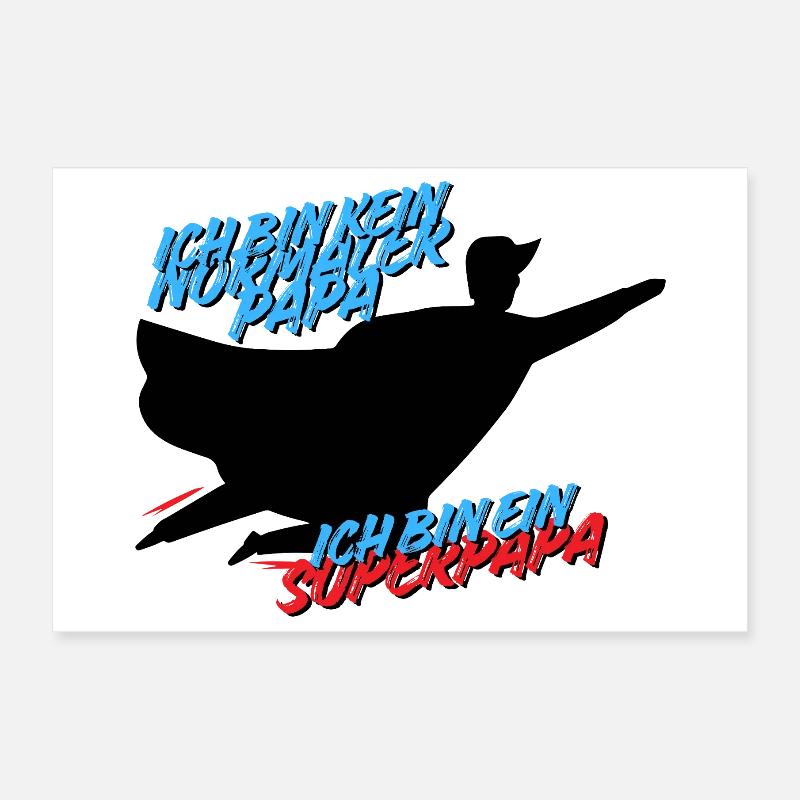 Ich bin ein Superpapa – Hero Dad Design Poster 30x20 cm