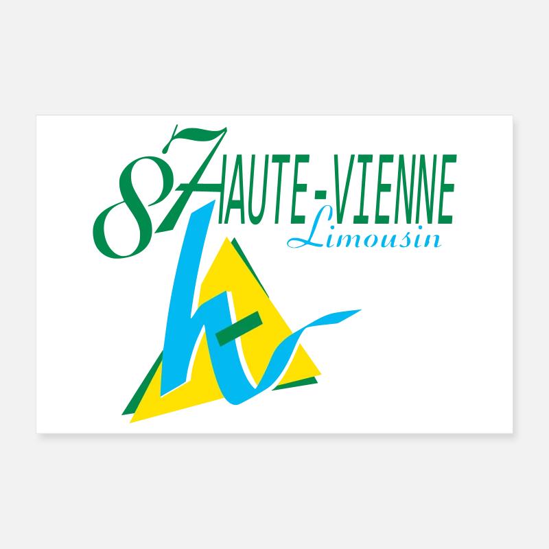 Logo Haute Vienne  87 Limousin Poster 30 x 20 cm