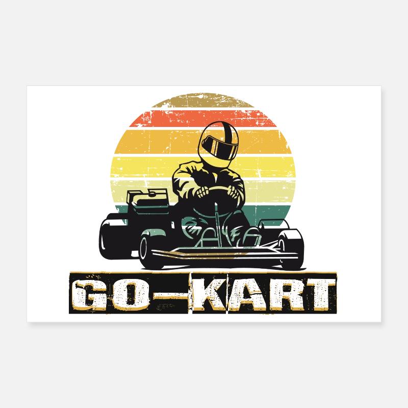 Faire du karting Poster 30 x 20 cm