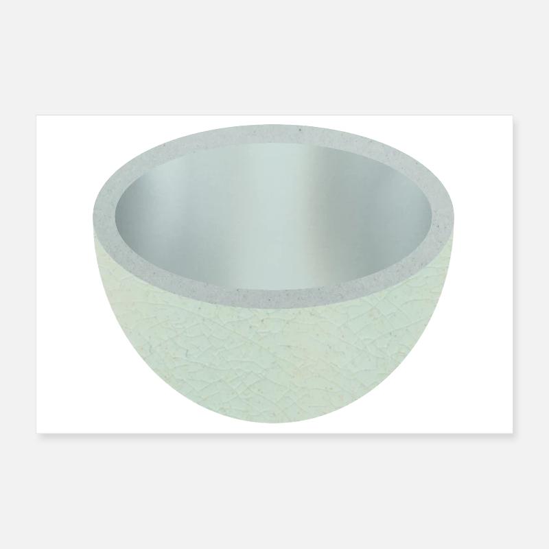 Crackled Ceramic Bowl Art Poster 12" x 8" (30x20 cm)