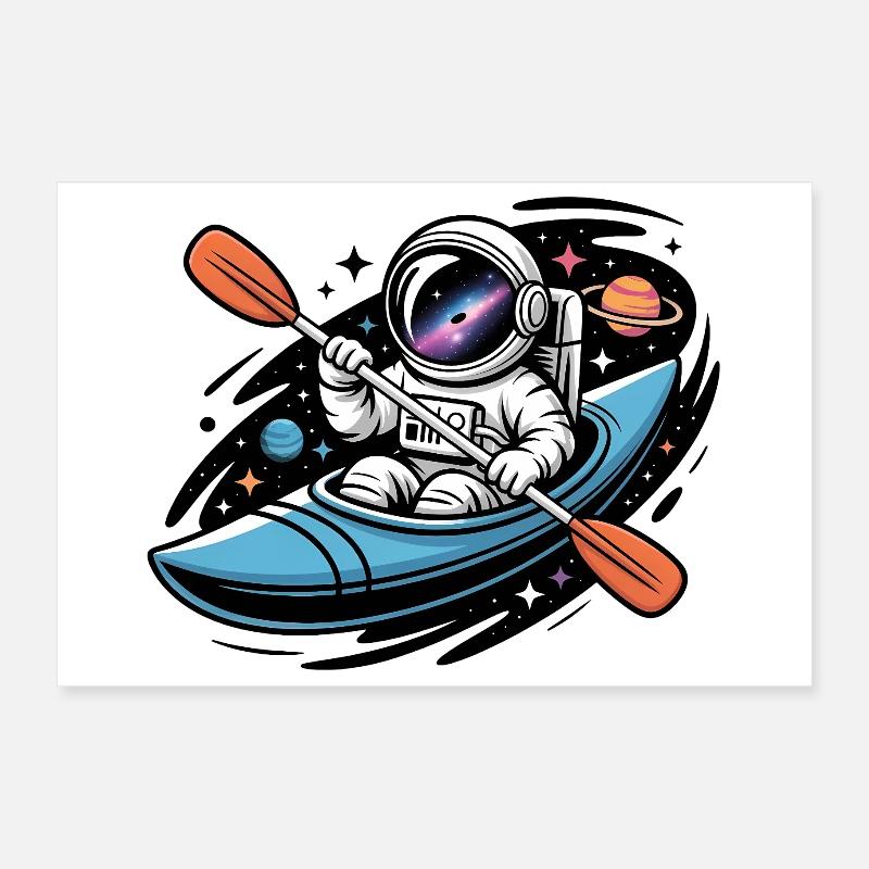 Kayak Astronaute - Logo Alien Cool Poster 30 x 20 cm