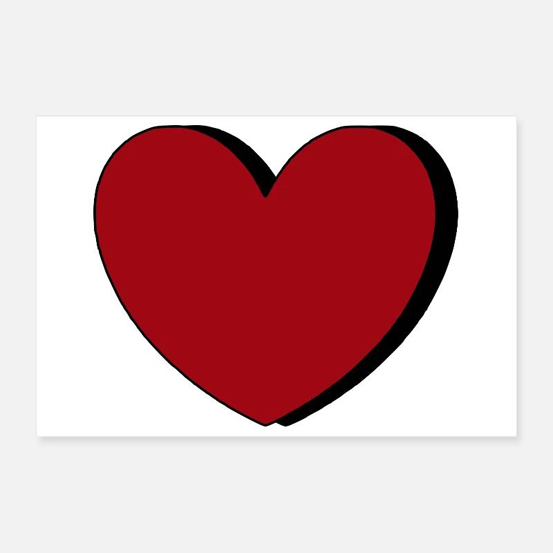 Valentinstag herz rot Geschenk Valentinstag Poster 30x20 cm