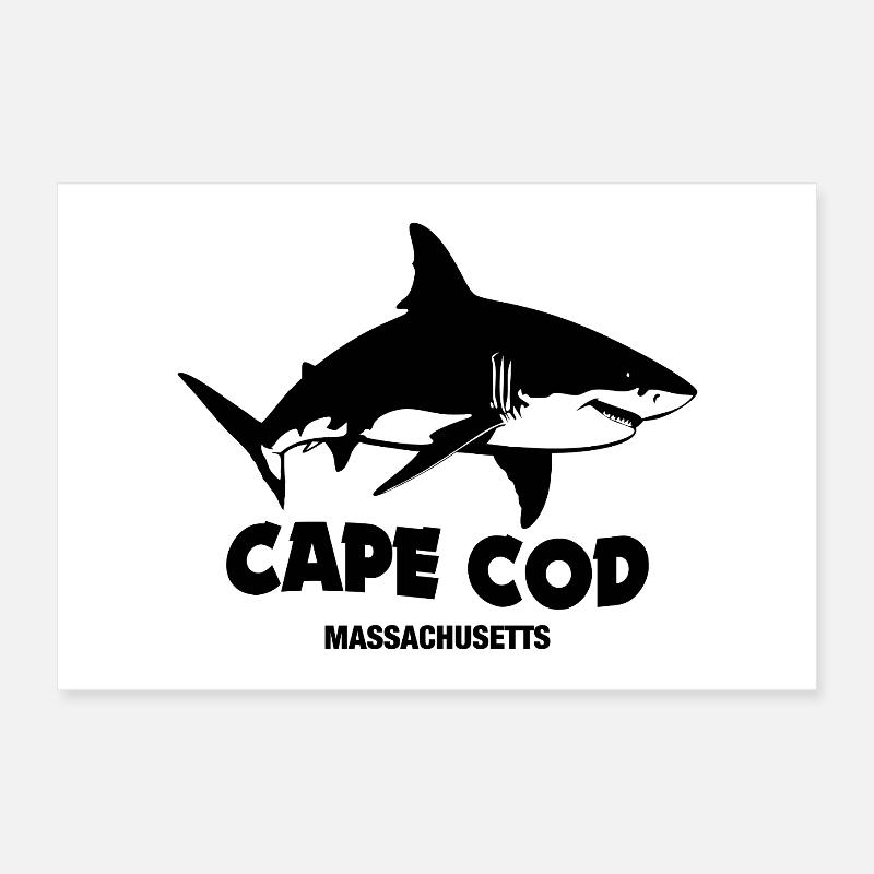 Cape Cod - grands requins blancs Poster 30 x 20 cm