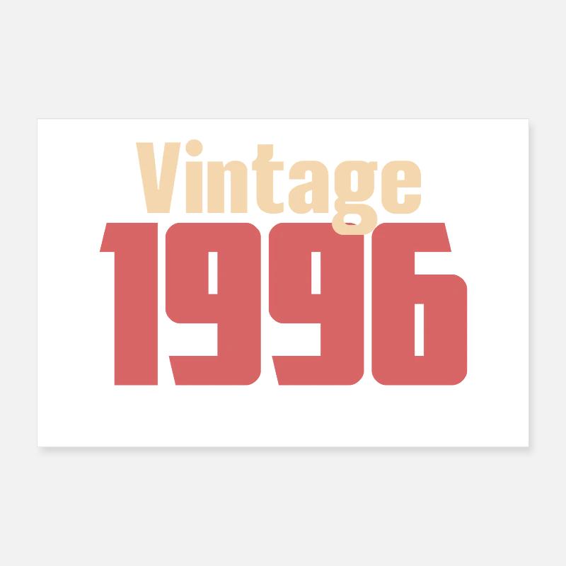 Art Deco 30 Years Thirty Retro Gift 1996 Poster 12" x 8" (30x20 cm)