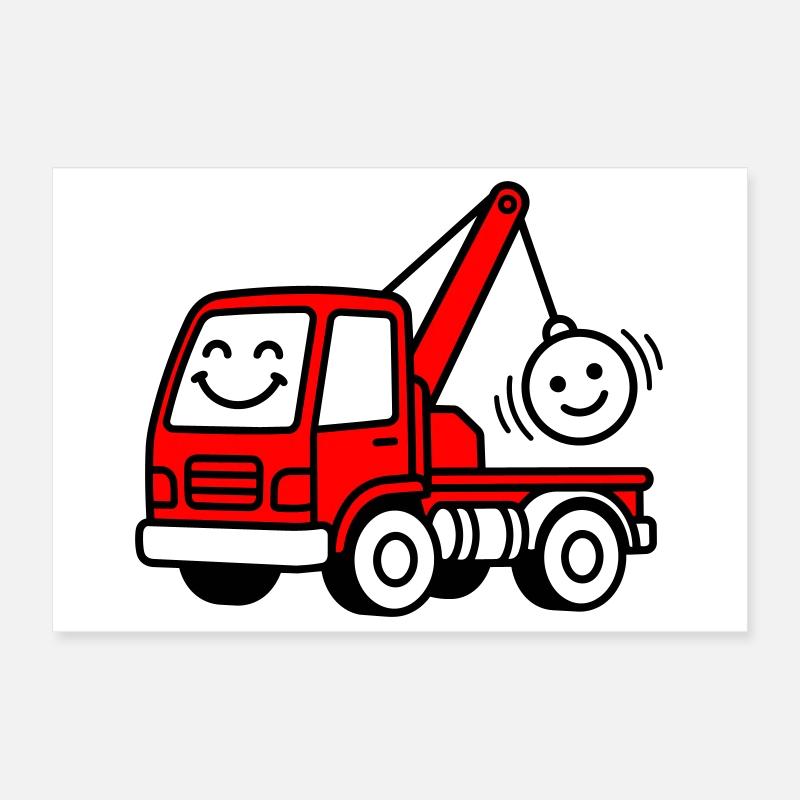 Scrap car children Poster 12" x 8" (30x20 cm)