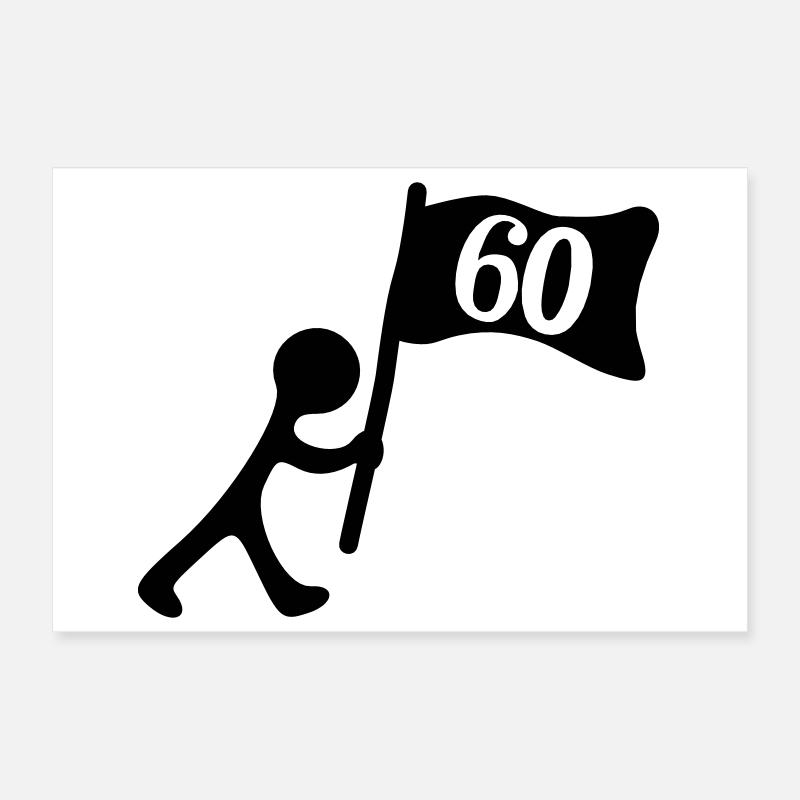 anniversaire 60 ans Poster 30 x 20 cm