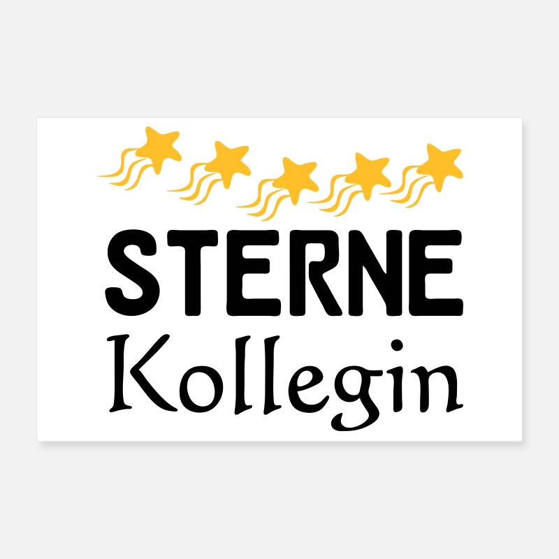 Sterne Kollegin Geschenk Poster 30x20 cm