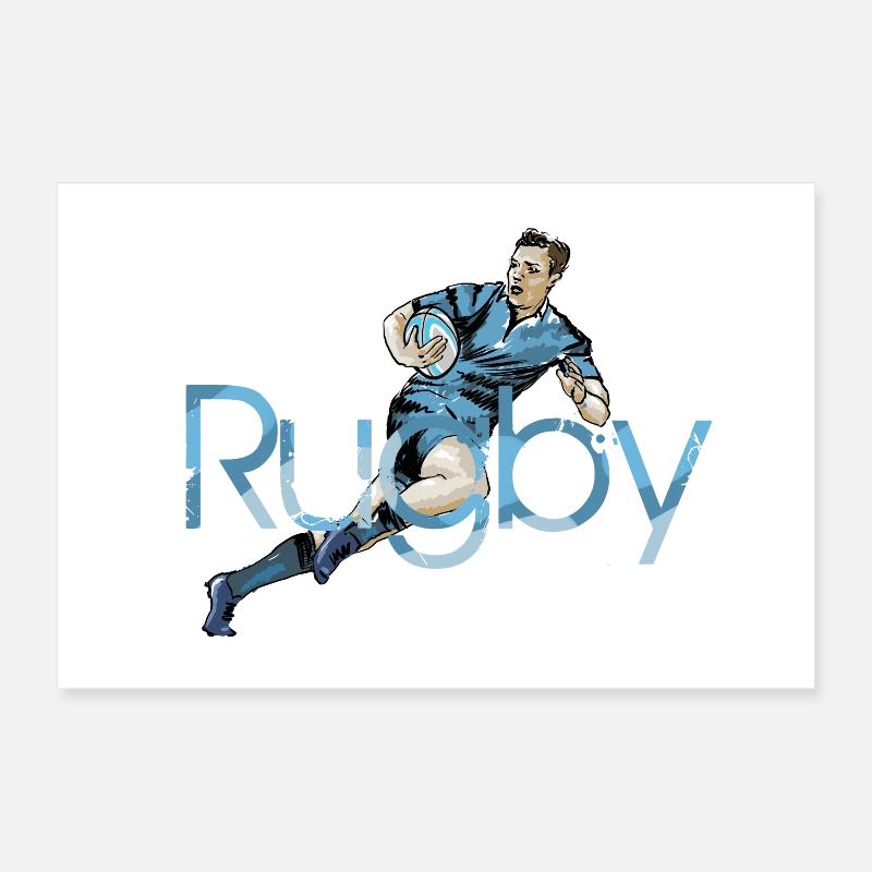 Rugby Poster 12" x 8" (30x20 cm)