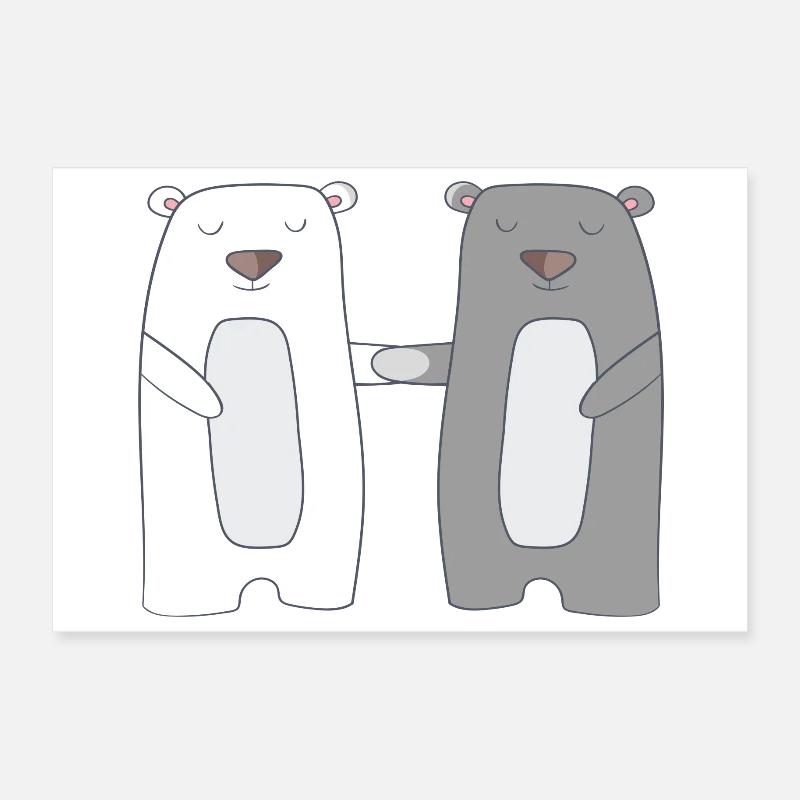 Bears Poster 12" x 8" (30x20 cm)