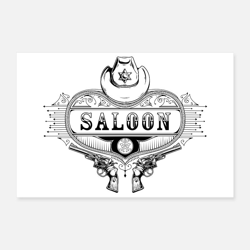 Cowboy Saloon Poster 30 x 20 cm