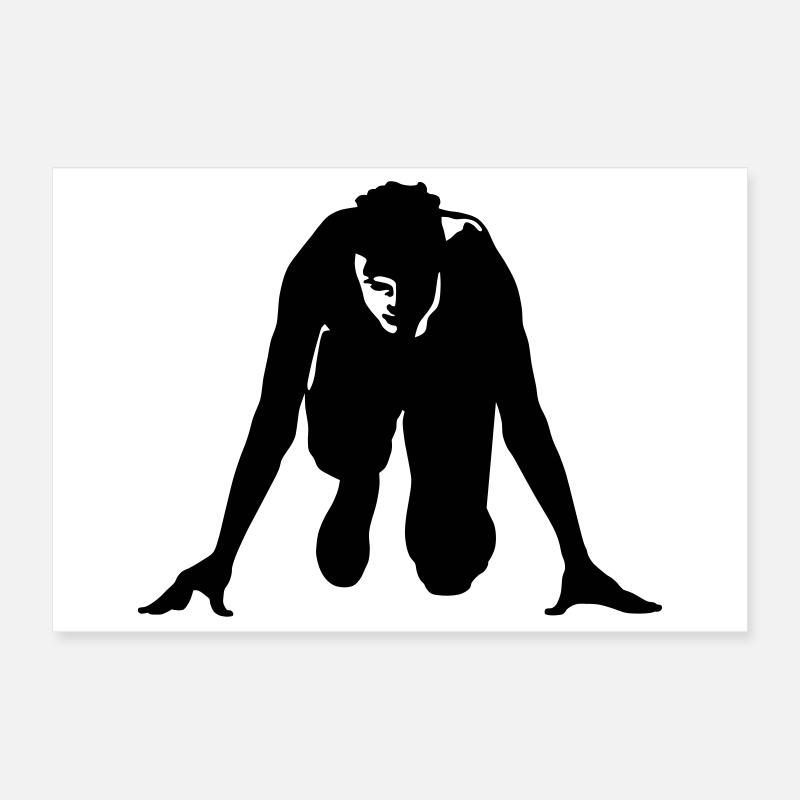 Leichtathletik Start Poster 30x20 cm