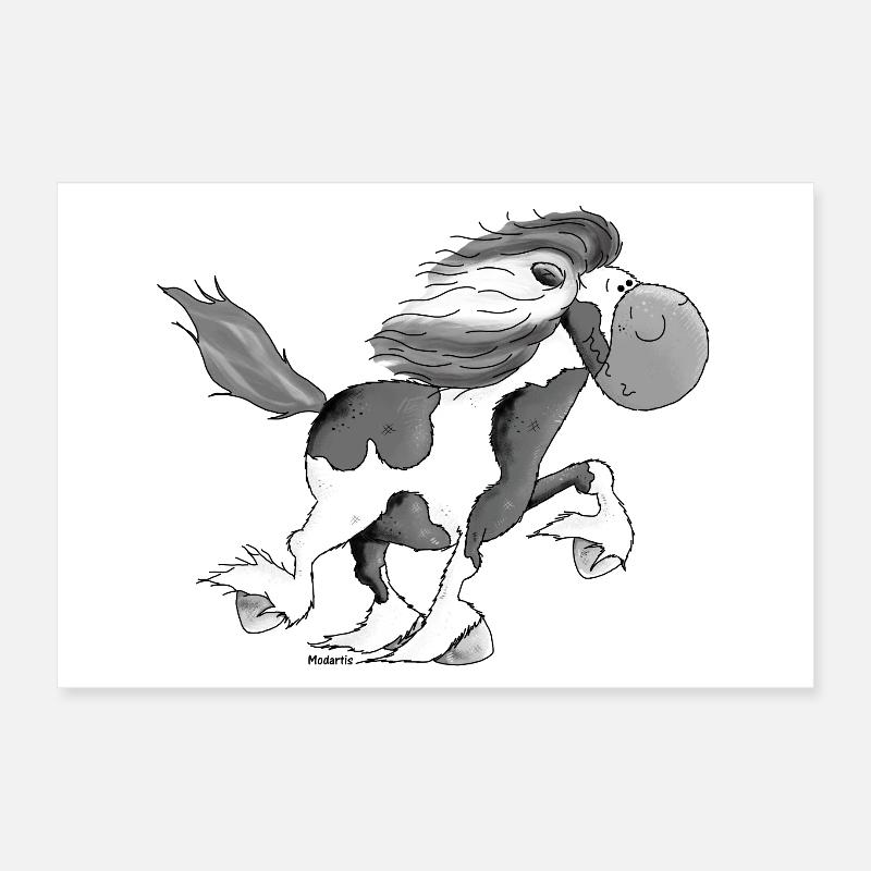 Lustiger Isländer - Islandpferd - Isi Poster 30x20 cm