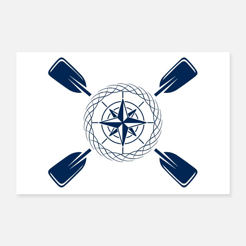 Paddel & Kompass Poster 30x20 cm