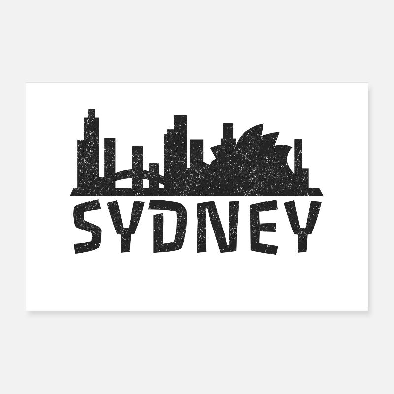 Sydney Skyline - Australia Poster 12" x 8" (30x20 cm)