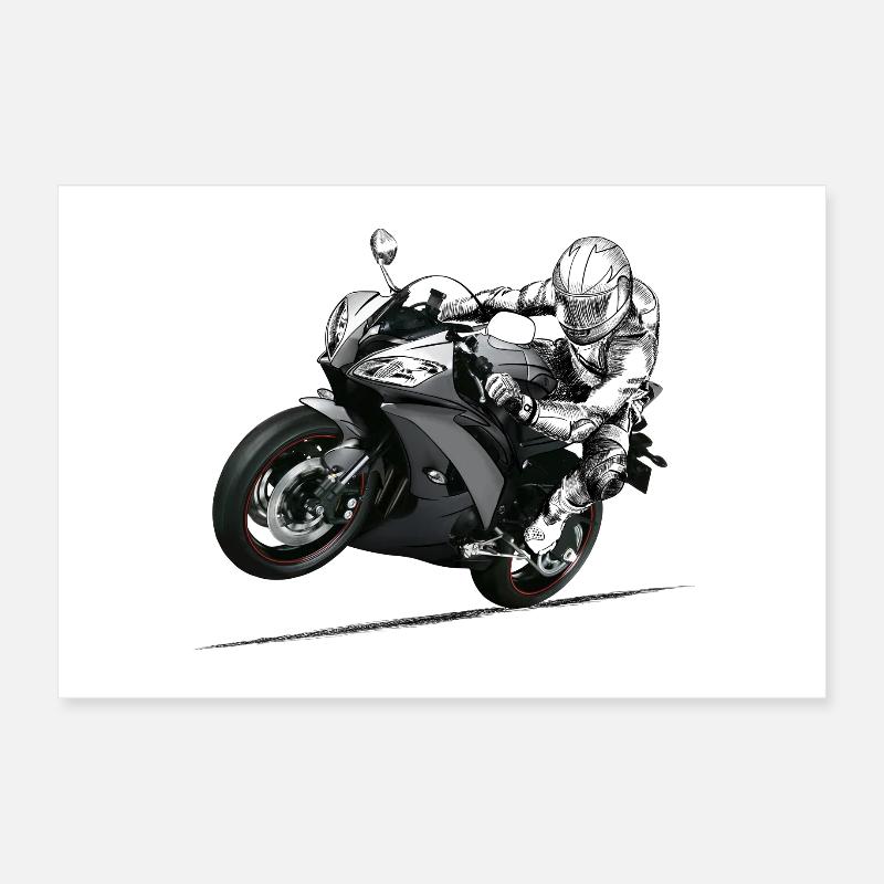 motorcycle Poster 12" x 8" (30x20 cm)