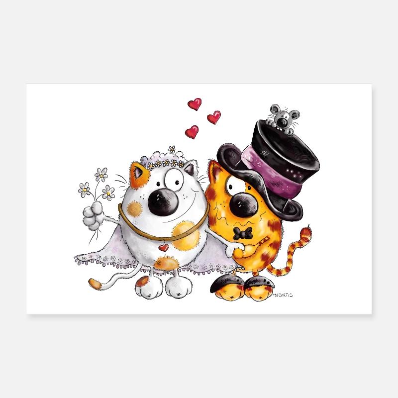 Wedding with heart Poster 12" x 8" (30x20 cm)