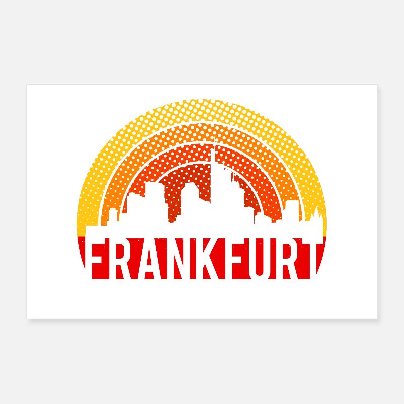 Skyline Francfort Poster 30 x 20 cm