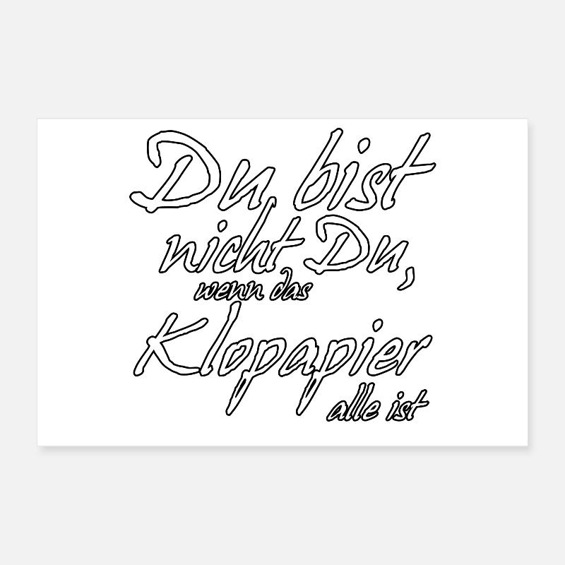Klopapier lustig Spruch Virus Statement Poster 30x20 cm