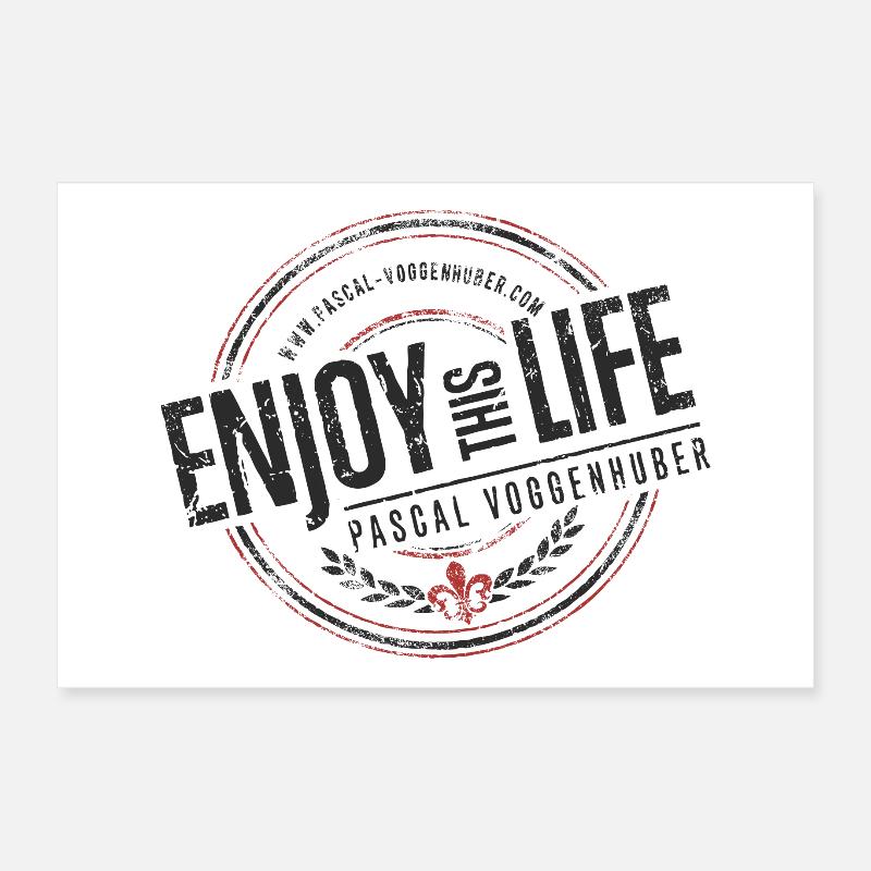 Profitez de ce Life® & Fleur de Lys Pascal Voggenhuber Poster 30 x 20 cm