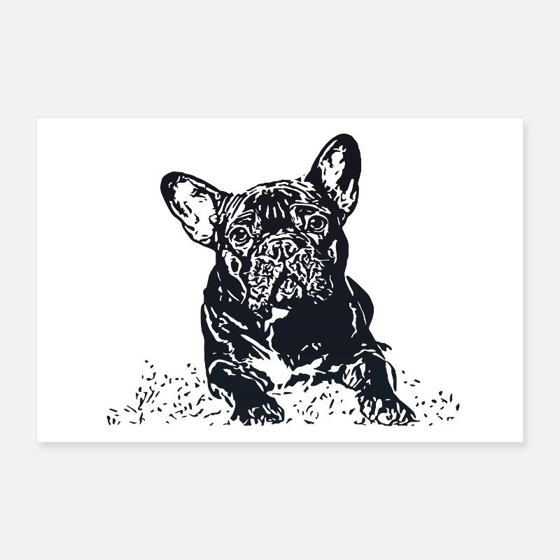Bouledogue Français Poster 30 x 20 cm