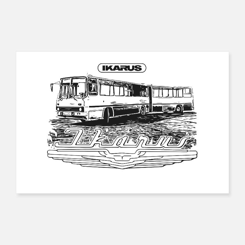 Ikarus - articulated bus Poster 12" x 8" (30x20 cm)