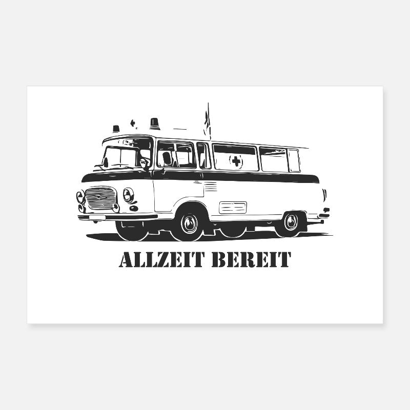 Barkas - B1000 - Krankenwagen Poster 30x20 cm